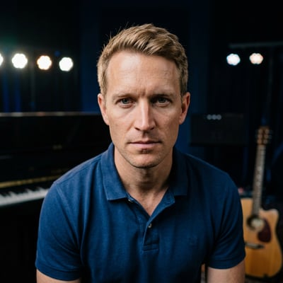 Dein Profilbild als Pianist — Konzentration und Eleganz in einem Bild — KI-generiertes Beispiel 8