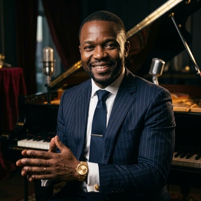 Dein Profilbild als Pianist — Konzentration und Eleganz in einem Bild — KI-generiertes Beispiel 34