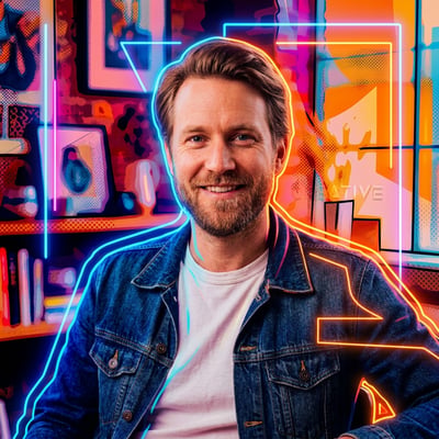 Neon-Pop-Art als Streamer-Overlay: dein Stream-Look ohne — KI-generiertes Beispiel 12