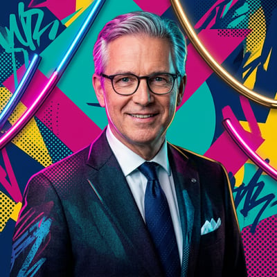 Neon-Pop-Art als Streamer-Overlay: dein Stream-Look ohne — KI-generiertes Beispiel 4