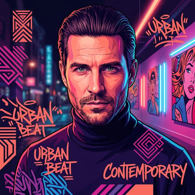 Neon-Pop-Art als Streamer-Overlay: dein Stream-Look ohne — KI-generiertes Beispiel 28