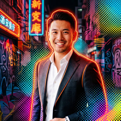Neon-Pop-Art als Streamer-Overlay: dein Stream-Look ohne — KI-generiertes Beispiel 10
