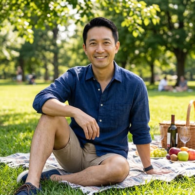 Dein Picknick-Portrait Solo — KI-generiertes Beispiel 6