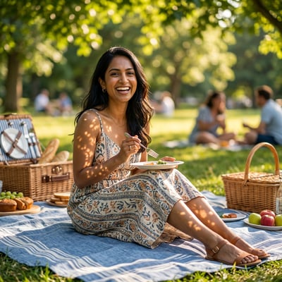 Dein Picknick-Portrait Solo — KI-generiertes Beispiel 5