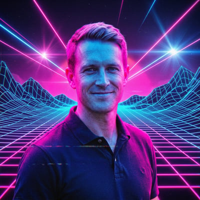 Retro-80er-Neon-Profilbild für Instagram – Synthwave trifft Feed — KI-generiertes Beispiel 49
