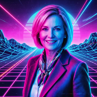 Retro-80er-Neon-Profilbild für Instagram – Synthwave trifft Feed — KI-generiertes Beispiel 21