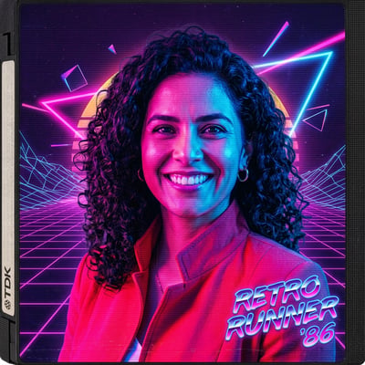 Retro-80er-Neon-Profilbild für Instagram – Synthwave trifft Feed — KI-generiertes Beispiel 17