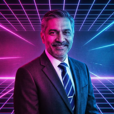 Retro-80er-Neon-Profilbild für Instagram – Synthwave trifft Feed — KI-generiertes Beispiel 16