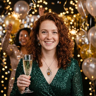 Dein Silvester-Portrait mit Katze – glamourös und nah — KI-generiertes Beispiel 41