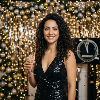 Dein Silvester-Portrait mit Katze – glamourös und nah — KI-generiertes Beispiel 37