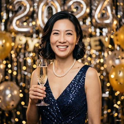 Dein Silvester-Portrait mit Katze – glamourös und nah — KI-generiertes Beispiel 13