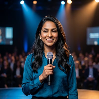 Dein Speaker-Profilbild als Autor — die Stimme hinter den Worten, auf — KI-generiertes Beispiel 5