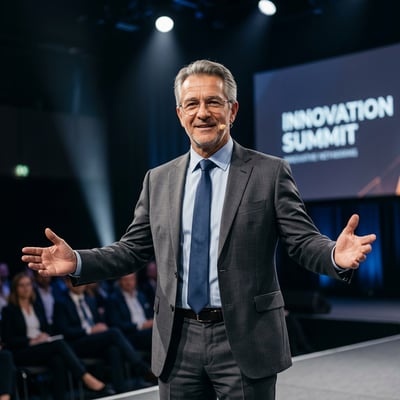 Dein Speaker-Profilbild als Autor — die Stimme hinter den Worten, auf — KI-generiertes Beispiel 38