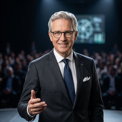 Dein Speaker-Profilbild als Autor — die Stimme hinter den Worten, auf — KI-generiertes Beispiel 4
