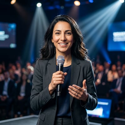 Dein Speaker-Profilbild als Autor — die Stimme hinter den Worten, auf — KI-generiertes Beispiel 7