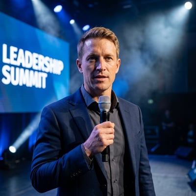Dein Speaker-Profilbild als Autor — die Stimme hinter den Worten, auf — KI-generiertes Beispiel 8