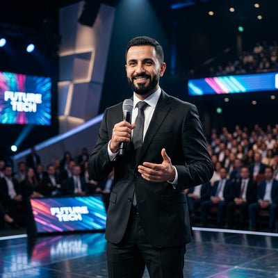 Dein Speaker-Profilbild als Autor — die Stimme hinter den Worten, auf — KI-generiertes Beispiel 42