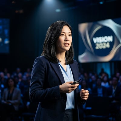 Dein Speaker-Profilbild als Autor — die Stimme hinter den Worten, auf — KI-generiertes Beispiel 2