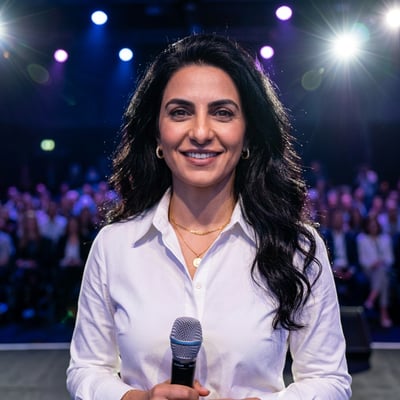 Dein Speaker-Profilbild als Autor — die Stimme hinter den Worten, auf — KI-generiertes Beispiel 23