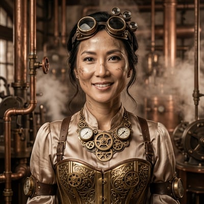 Steampunk zum Geburtstag: Geburtstagsgeschenk, das wirklich im Kopf — KI-generiertes Beispiel 25