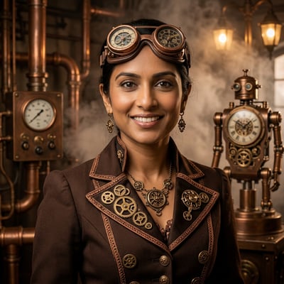 Steampunk zum Geburtstag: Geburtstagsgeschenk, das wirklich im Kopf — KI-generiertes Beispiel 47