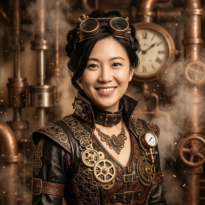 Steampunk zum Geburtstag: Geburtstagsgeschenk, das wirklich im Kopf — KI-generiertes Beispiel 30