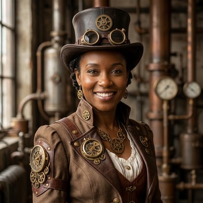 Steampunk zum Geburtstag: Geburtstagsgeschenk, das wirklich im Kopf — KI-generiertes Beispiel 17