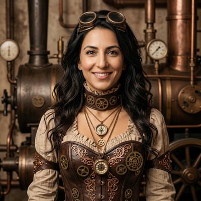Steampunk zum Geburtstag: Geburtstagsgeschenk, das wirklich im Kopf — KI-generiertes Beispiel 7