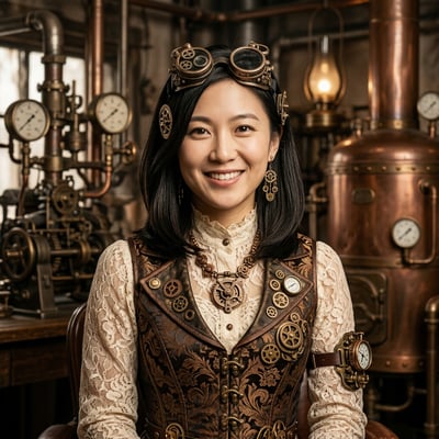 Steampunk zum Geburtstag: Geburtstagsgeschenk, das wirklich im Kopf — KI-generiertes Beispiel 9