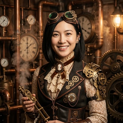 Steampunk zum Geburtstag: Geburtstagsgeschenk, das wirklich im Kopf — KI-generiertes Beispiel 42
