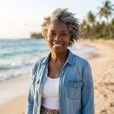 Strand & Meer für dein entspanntes Profilbild — KI-generiertes Beispiel 35