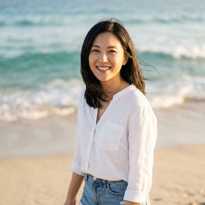 Strand & Meer für dein entspanntes Profilbild — KI-generiertes Beispiel 2