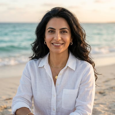Strand & Meer für dein entspanntes Profilbild — KI-generiertes Beispiel 46