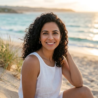 Strand & Meer für dein entspanntes Profilbild — KI-generiertes Beispiel 17