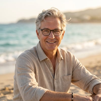 Strand & Meer für dein entspanntes Profilbild — KI-generiertes Beispiel 4