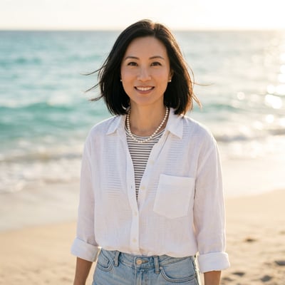 Strand & Meer für dein entspanntes Profilbild — KI-generiertes Beispiel 37