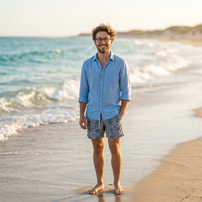 Strand & Meer für dein entspanntes Profilbild — KI-generiertes Beispiel 24