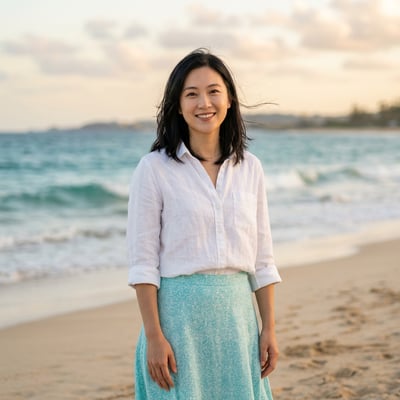 Strand & Meer für dein entspanntes Profilbild — KI-generiertes Beispiel 50