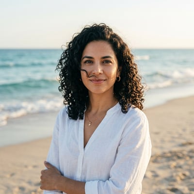 Strand & Meer für dein entspanntes Profilbild — KI-generiertes Beispiel 40