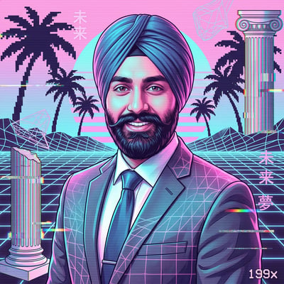 Vaporwave-Profilbild für Instagram – dein Feed im Pastel-Traum — KI-generiertes Beispiel 22