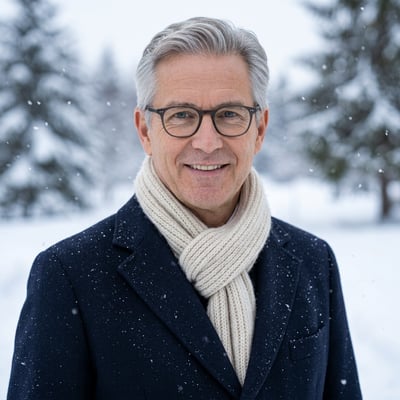 Dein Portrait aus dem Winterwald — KI-generiertes Beispiel 4